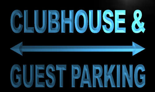 Clubhouse and Guest Parking Only Neon Light Sign